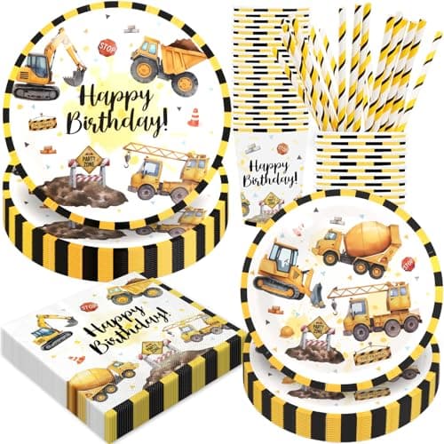 Spa Birthday Party Decorations, 120PCs Disposable Tableware | Relaxing Supplies for 24 Guests
