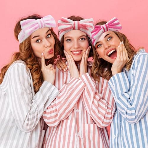 ANBALA Spa Sleepover Party Supplies: 6 Pink Headbands, 6 Fuzzy Socks