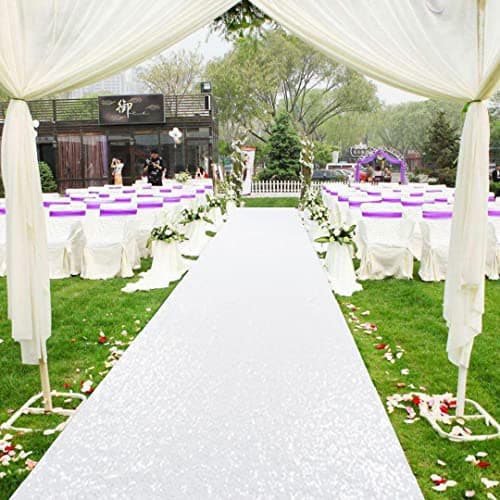 AMZLOKAE Sequin Aisle Runner for Weddings