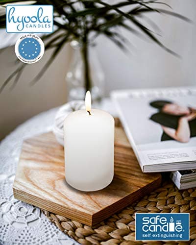 Hyiola Unscented 2x4 Inch Pillar Candles - Set of 4