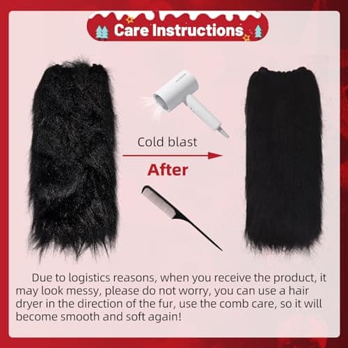 Zando Women's Soft Fur Leg Warmers Fluffy Boot Cuffs for Winter