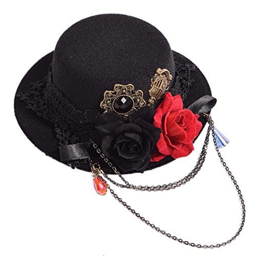 GRACEART Steampunk Mini Top Hat for Women's Costumes