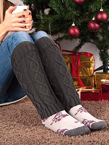 Satinior Women's Winter Cable Knit Leg Warmers