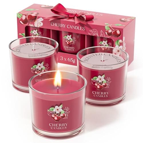 Stress Relief Scented Candle Gift Set, Pink + Purple + White