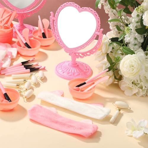 8 Set Spa Party Supplies: Mirrors, Roller, Mask Bowl, Headbandfavor