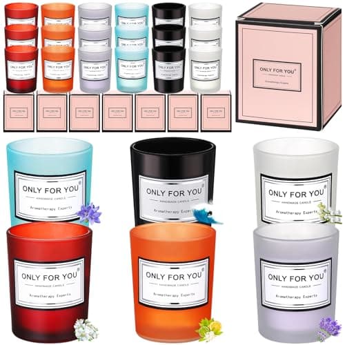 Scented Candle Gift Set for Women - Long Lasting Aromatherapy (Bright Style)