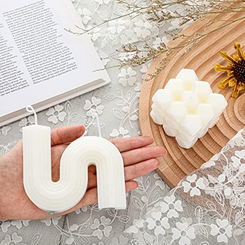 Aesthetic Candles Cube and S Shaped Scented Candles for Home Decor, Women's Gift, Relaxation