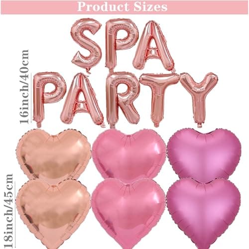 46 Piece Spa Theme Balloon Decorations for Birthday Parties and Sleepovers