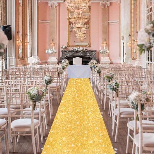 Sequin Aisle Runner for Wedding Ceremony, Party, and Birthday Hallway