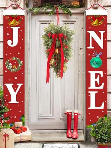 MOTUZP Red Berries & Bells 20 Inch Artificial Christmas Wreath
