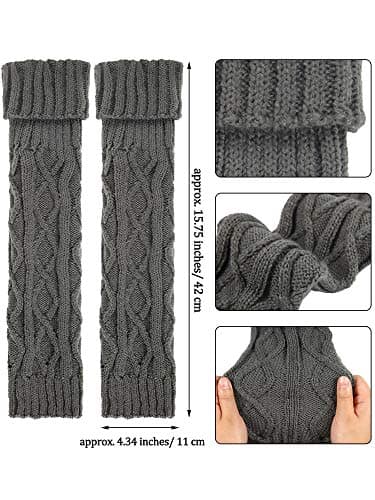 Satinior Women's Cable Knit Leg Warmers for Winter