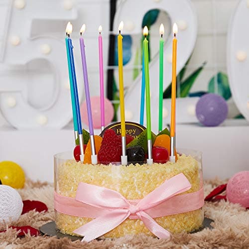 Birthday Cake Candles for Party Celebrations(40 Count, Rainbow)