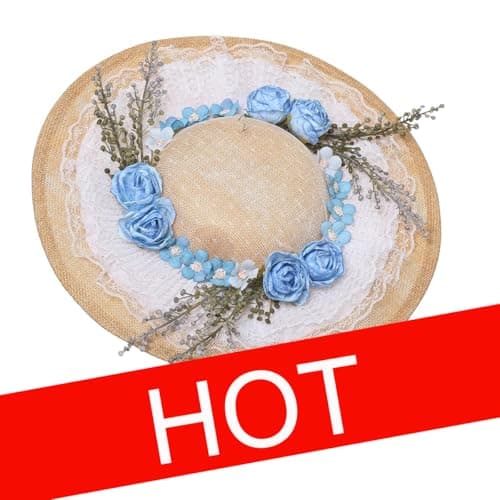 COSDREAMER Victorian Floral Flat Hat for Women and Girls