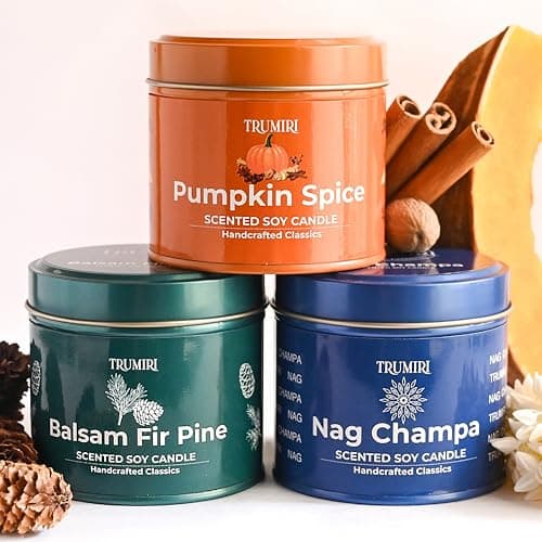 Nag Champa 5oz Soy Candle - Natural Organic Aromatherapy for Home - Velas Aromáticas