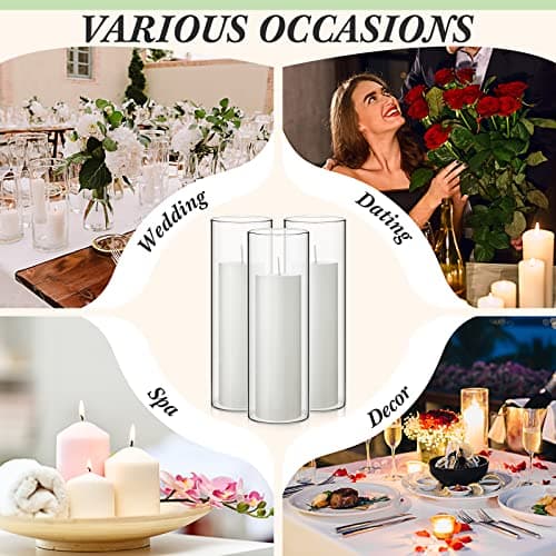 Refined Slim Pillar Candle Wedding Centerpieces