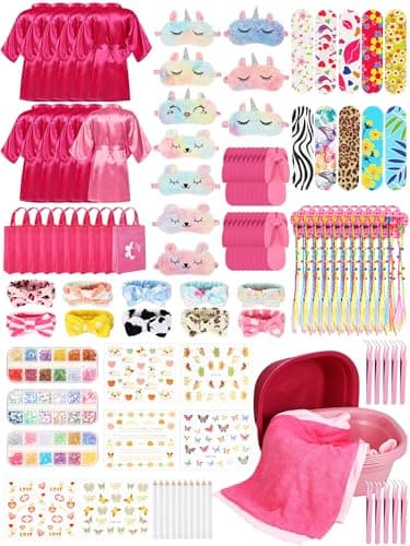 Suhine 10 Set Spa Party Supplies for Girls & Kids Birthday Favor Kit