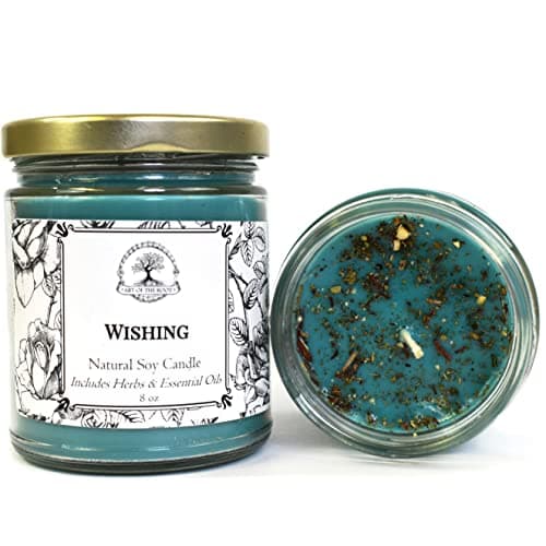 Soy Herbal Spell Candle for Wishes and Magick Rituals