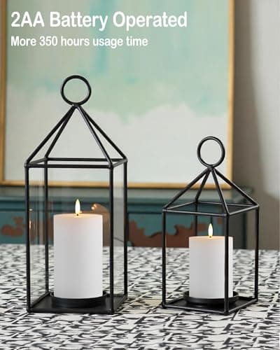 Large Real Wax Flameless Candles - 3Pack White Ribbed(LED, Timer, Remote)