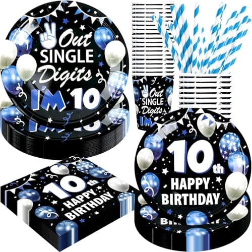 Spa Birthday Party Decorations, 120PCs Disposable Tableware | Relaxing Supplies for 24 Guests