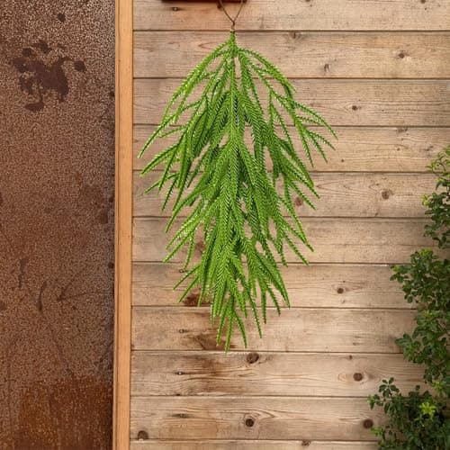 2 Pcs Norfolk Greenery Teardrop Swag, 26 Inch Pine Needles Holiday Decor
