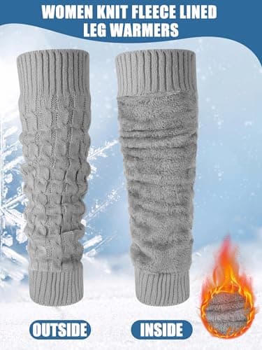 Shihanee Women's Fleece Lined Leg Warmers for Everyday Wear and Skating