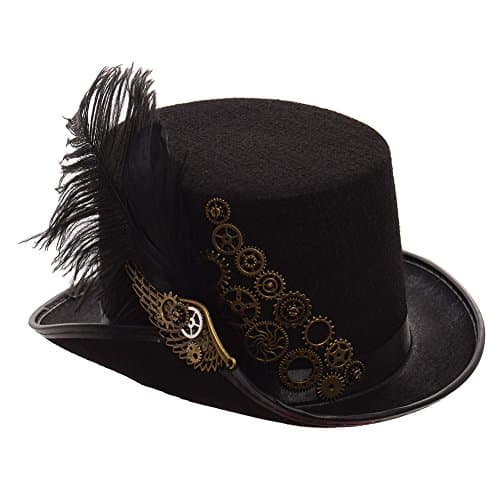 GRACEART Steampunk Top Hats with Goggles for All