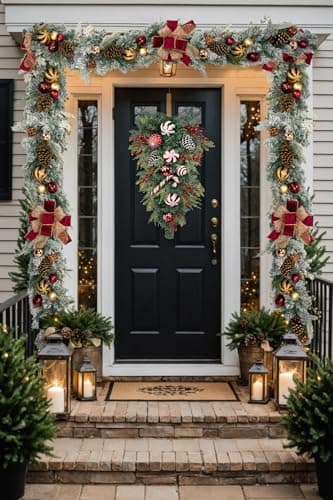 30" Artificial Winter Swag Garland with Pine Cones & Berry Clusters for Holiday Decoration