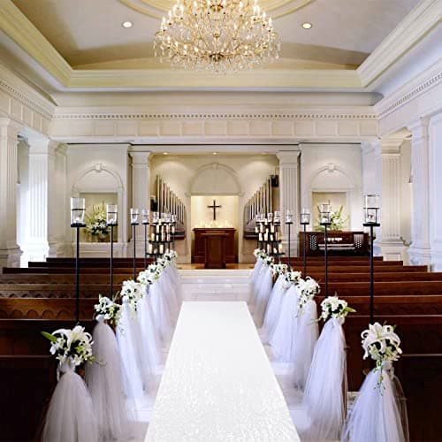 AMZLOKAE Sequin Aisle Runner for Weddings