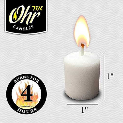 Ohr 4 Hour Neironim Shabbat Votive Candles, 72 Count