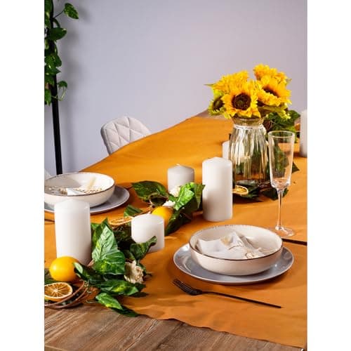 Large White Pillar Candle Set of 3