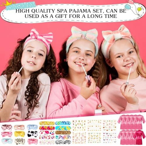 Toulite 10 Sets Spa Birthday Party Supplies for Girls, Kids