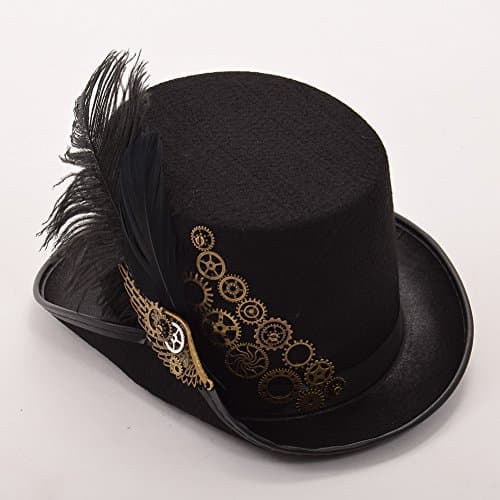 GRACEART Steampunk Top Hats with Goggles for All