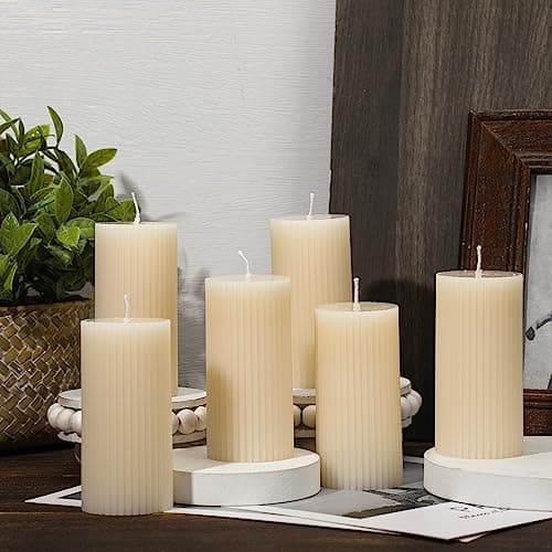 Minimalist Decorative Candles Column for Bedroom Wedding (White)