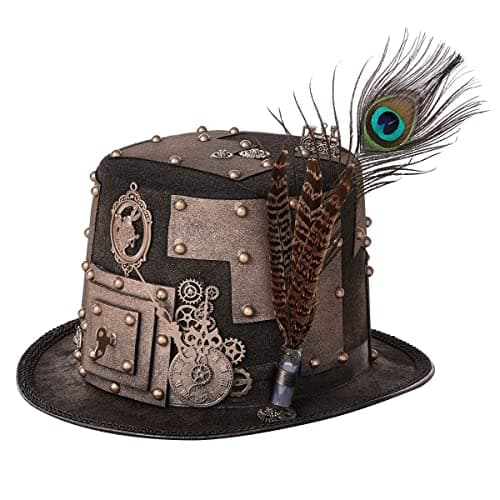 BLESSUME Steampunk Top Hat for Halloween Party