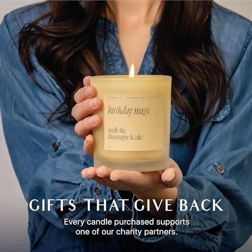 Benevolence LA Birthday Magic Candles | 40-50 Hour Burn, Smells Like Champagne & Cake