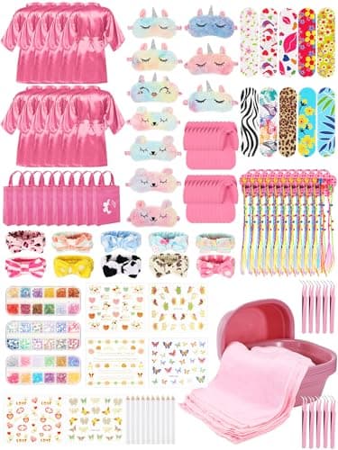 Suhine 10 Set Spa Party Supplies for Girls & Kids Birthday Favor Kit