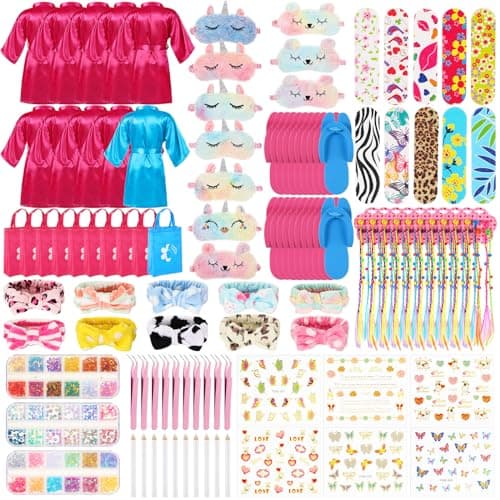 Toulite 10 Sets Spa Birthday Party Supplies for Girls, Kids