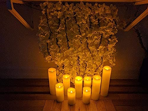 Salipt Flameless LED Flickering Candles Set of 10, White