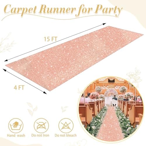 Sequin Aisle Runner for Wedding Ceremony