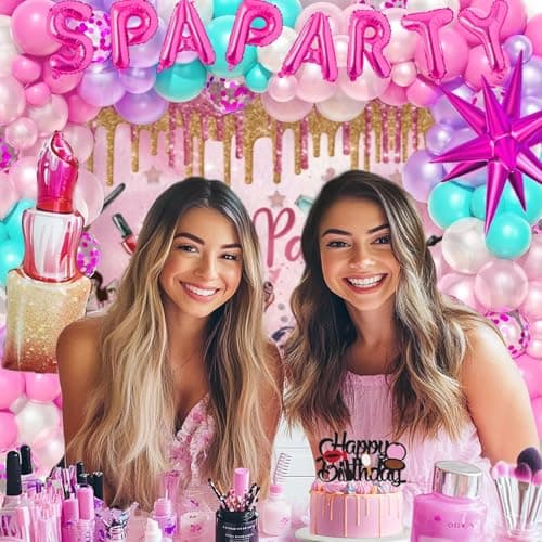 Pink Spa Birthday Party Decorations for Girls