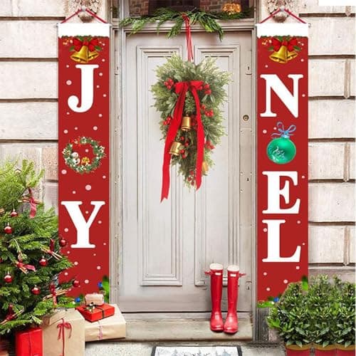 MOTUZP Red Berries & Bells 20 Inch Artificial Christmas Wreath