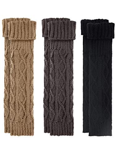 Satinior Women's Winter Cable Knit Leg Warmers