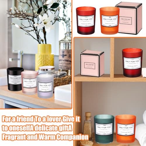 Scented Candle Gift Set for Women - Long Lasting Aromatherapy (Bright Style)