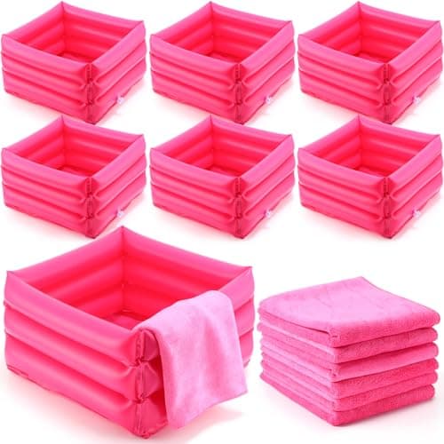 Light Pink 12PC Girls Foot Spa Kit & Towels for Spa Party Sleepovers
