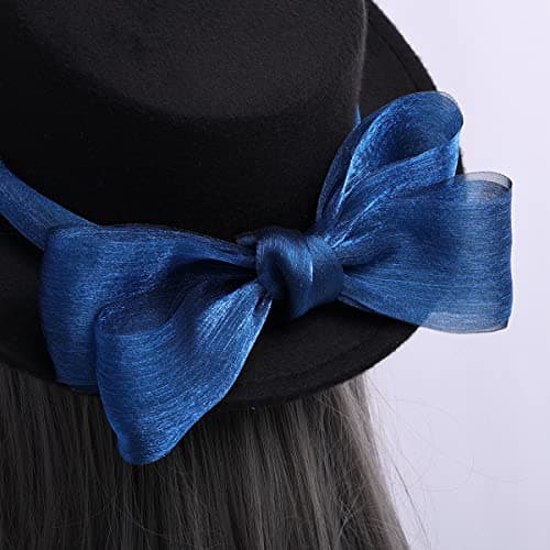 COSDREAMER Women's Vintage Black Fedora Hats with Bows