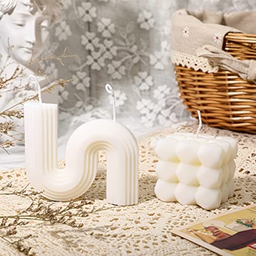 Aesthetic Candles Cube and S Shaped Scented Candles for Home Decor, Women's Gift, Relaxation