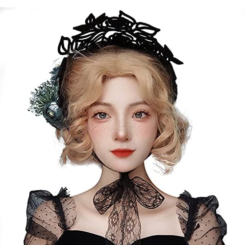 Ylucky Lolita Victorian Bonnet Hat for Halloween Cosplay