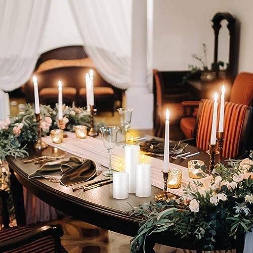 Bulk White Pillar Candles Set for Events and Home Decor