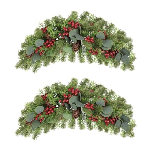 U'Artlines 43" Artificial Pine Cone & Berry Swag for Door & Home Decor