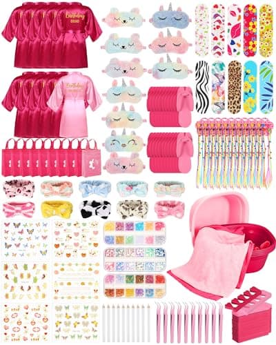 Suhine 10 Set Spa Party Supplies for Girls & Kids Birthday Favor Kit